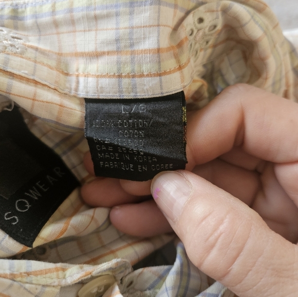 SQWEAR brand short sleeve plaid button-down size large - Picture 5 of 5